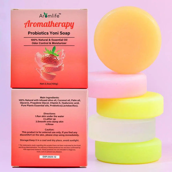 Savon Yoni Probiotique 100g - Nettoyage Doux & Équilibre Intime Naturel Premium Harmonical Flavors