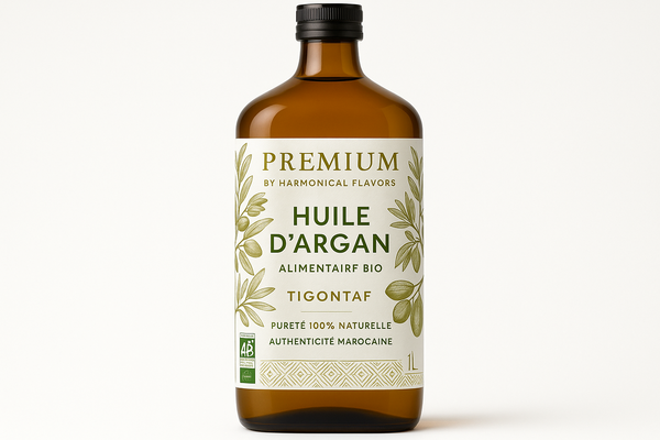 Huile d'Argan Alimentaire BIO Tigontaf - 100% PURE & NATURELLE - 1 Litre