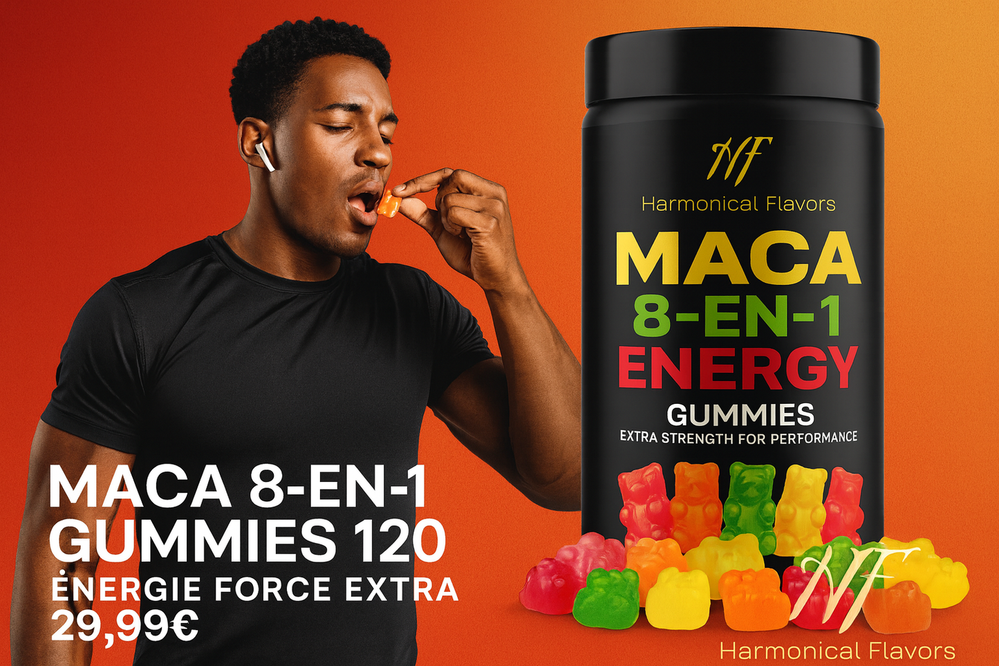MACA 8-EN-1 GUMMIES ÉNERGIE - Produit Actif