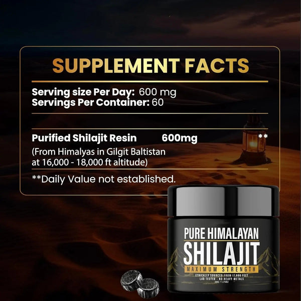 Shilajit Pure Himalayan 50g | Force Maximum Énergie Ancestrale Harmonical Flavors