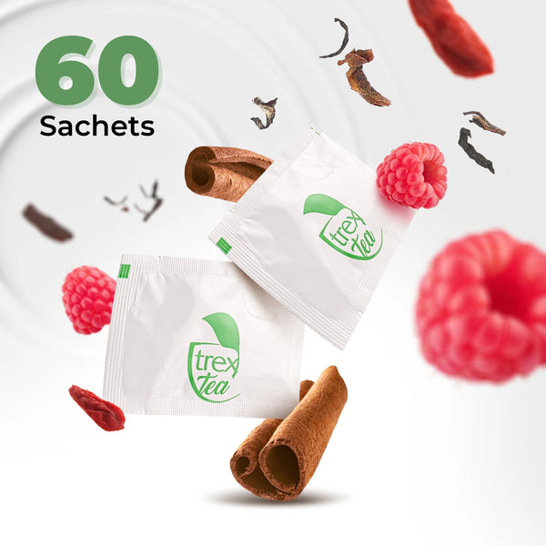 Trex Tea Détox Minceur 60 Sachets | Thé Brûle-Graisse Cure 30 Jours