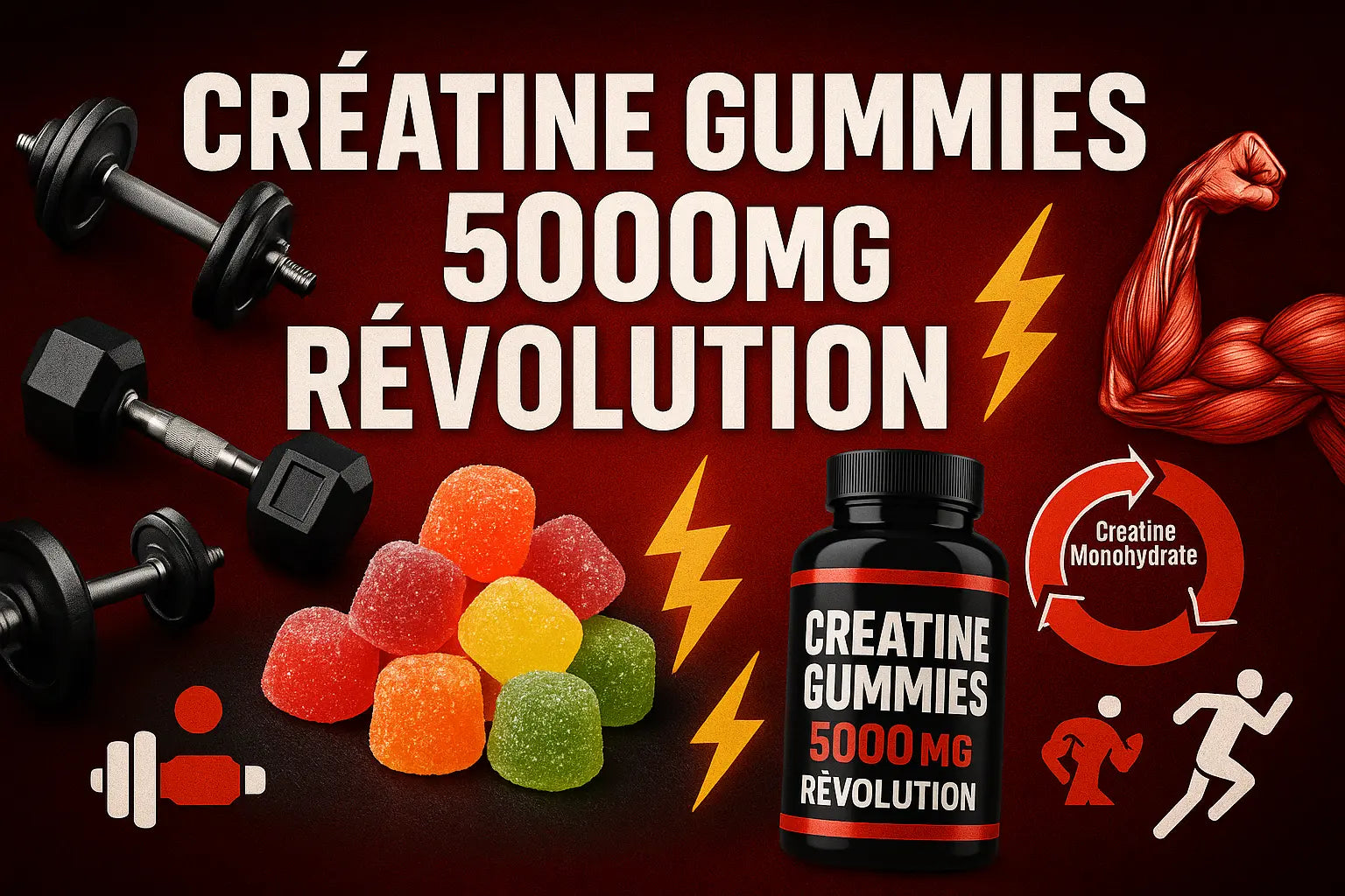 Créatine Gummies 5000mg : Révolution des Créatines Triphase en Format Gummies