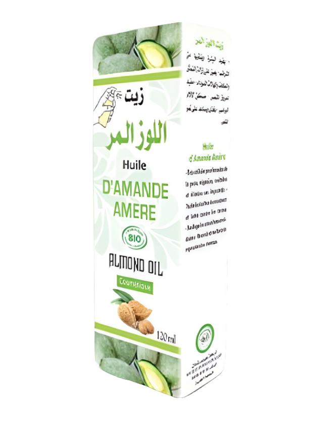Huile d’Amande Amère Bio – 120 ml | Soin Naturel & Bienfaits Apaisants