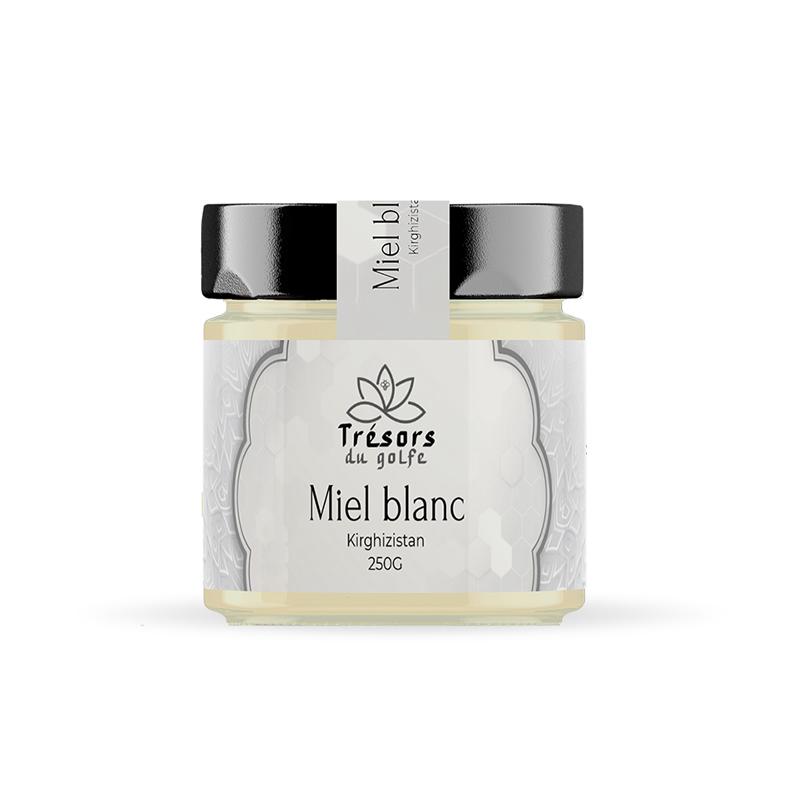 Miel Blanc du Kirghizistan – 250 g | Pureté Authentique & Saveur Douce et Lactée