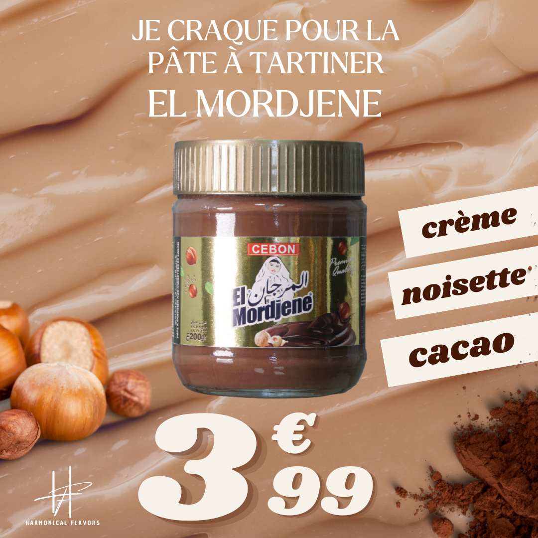 Pâte à Tartiner El Mordjene  (crème de noisettes et cacao)