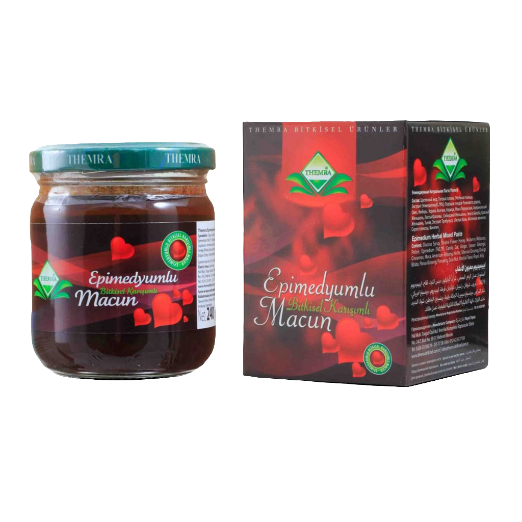 Themra Macun Épimédium 240g - ingrédients naturels épimédium et miel premium de Turquie
