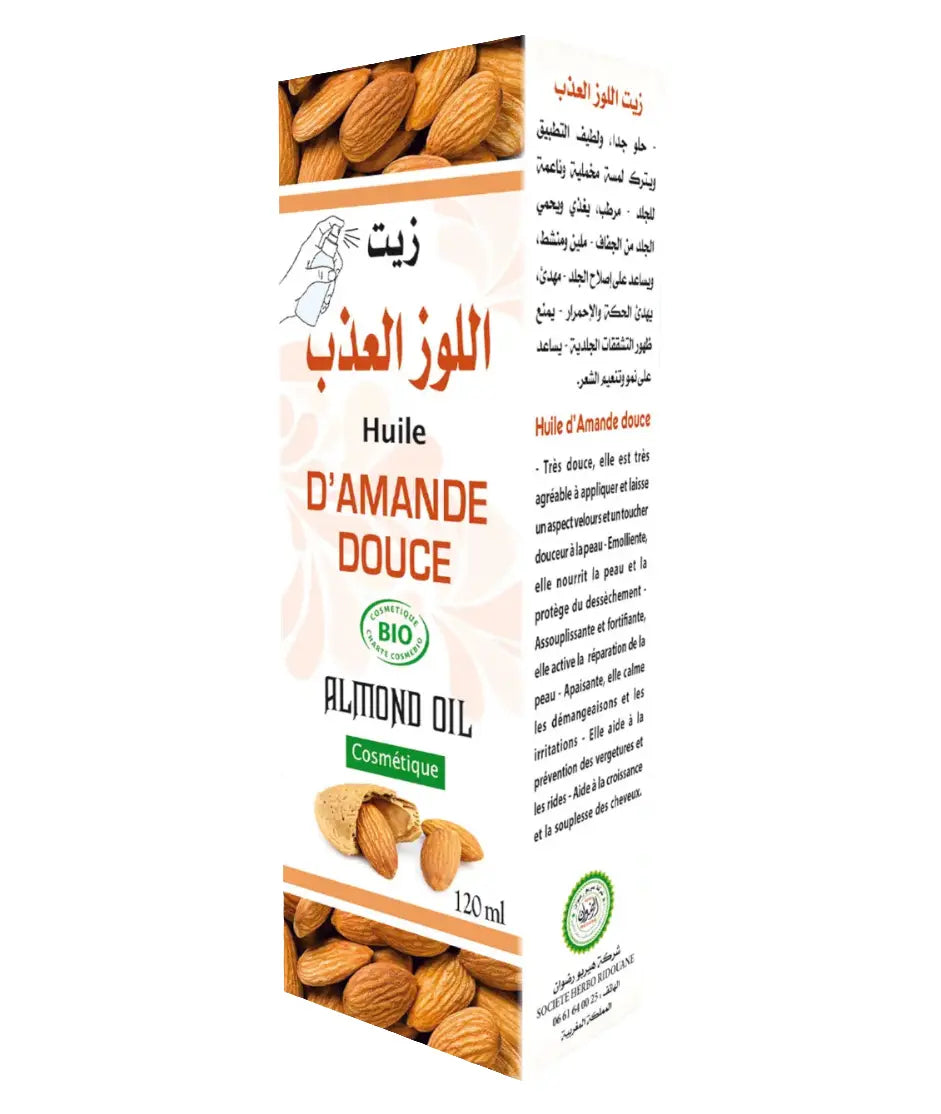 Huile d’Amande Douce Bio – 120 ml | Soin Doux & Hydratation Naturelle Harmonical Flavors