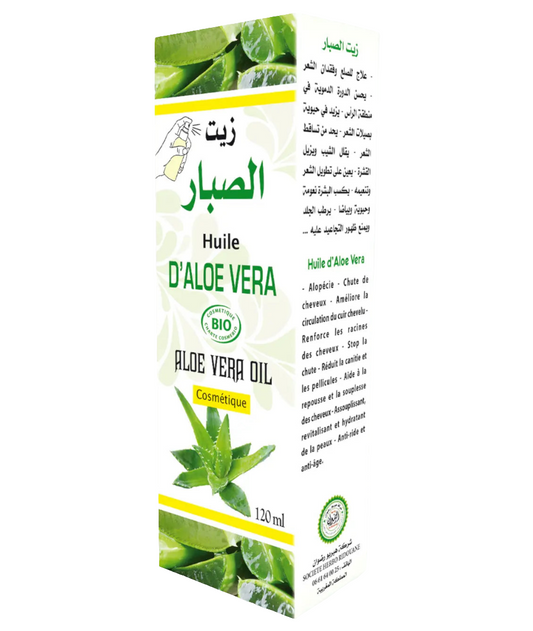 Huile d’Aloé Vera Bio – 120 ml | Hydratation & Soin Naturel Apaisant