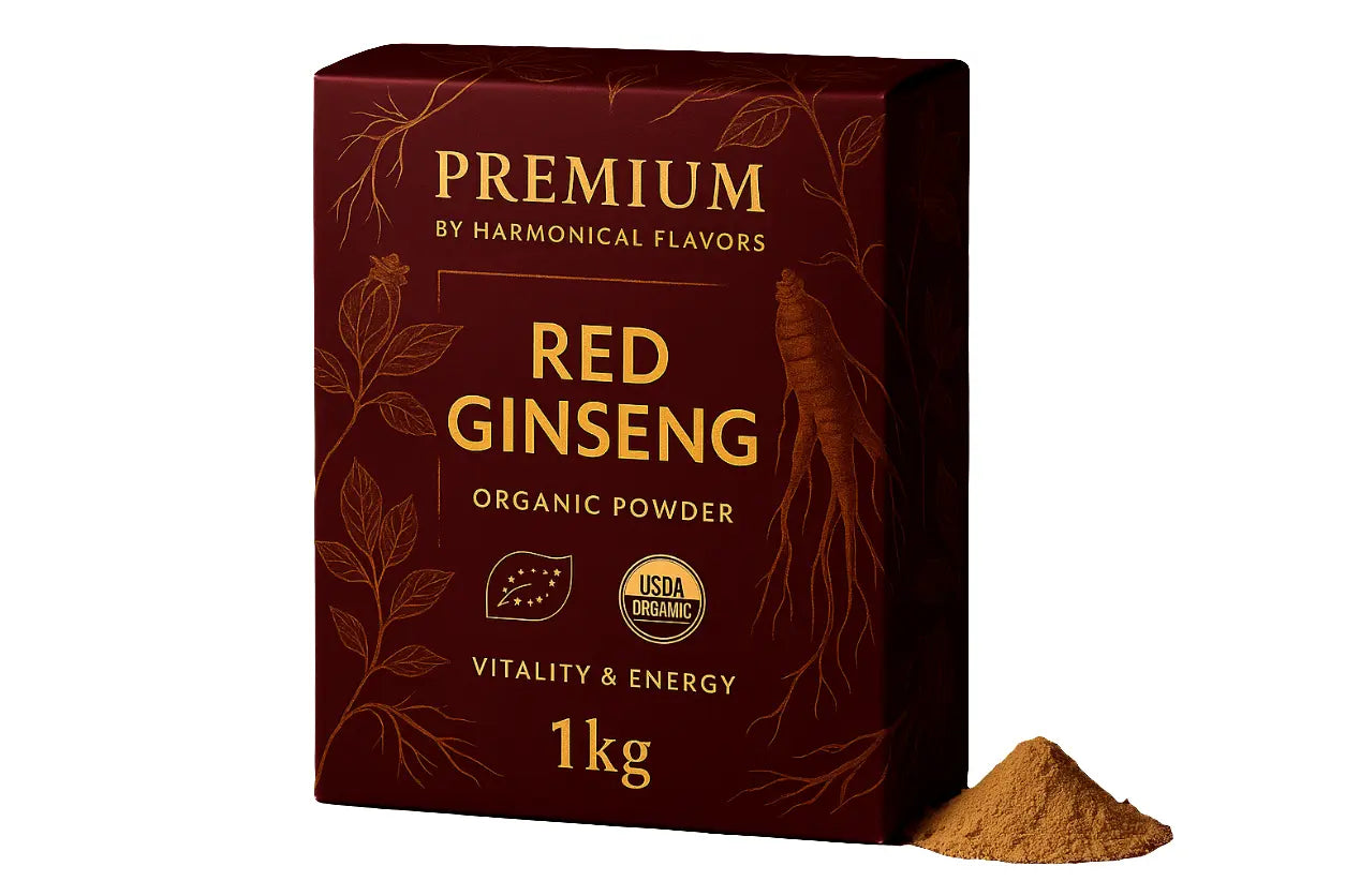 Ginseng Rouge Bio en Poudre – 1 kg | Énergie & Vitalité Naturelles Harmonical Flavors
