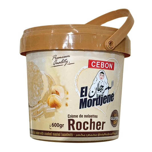 Crème de Noisettes Rocher Blanc El Mordjene-Cebon (Aux éclats de noisettes grillées)