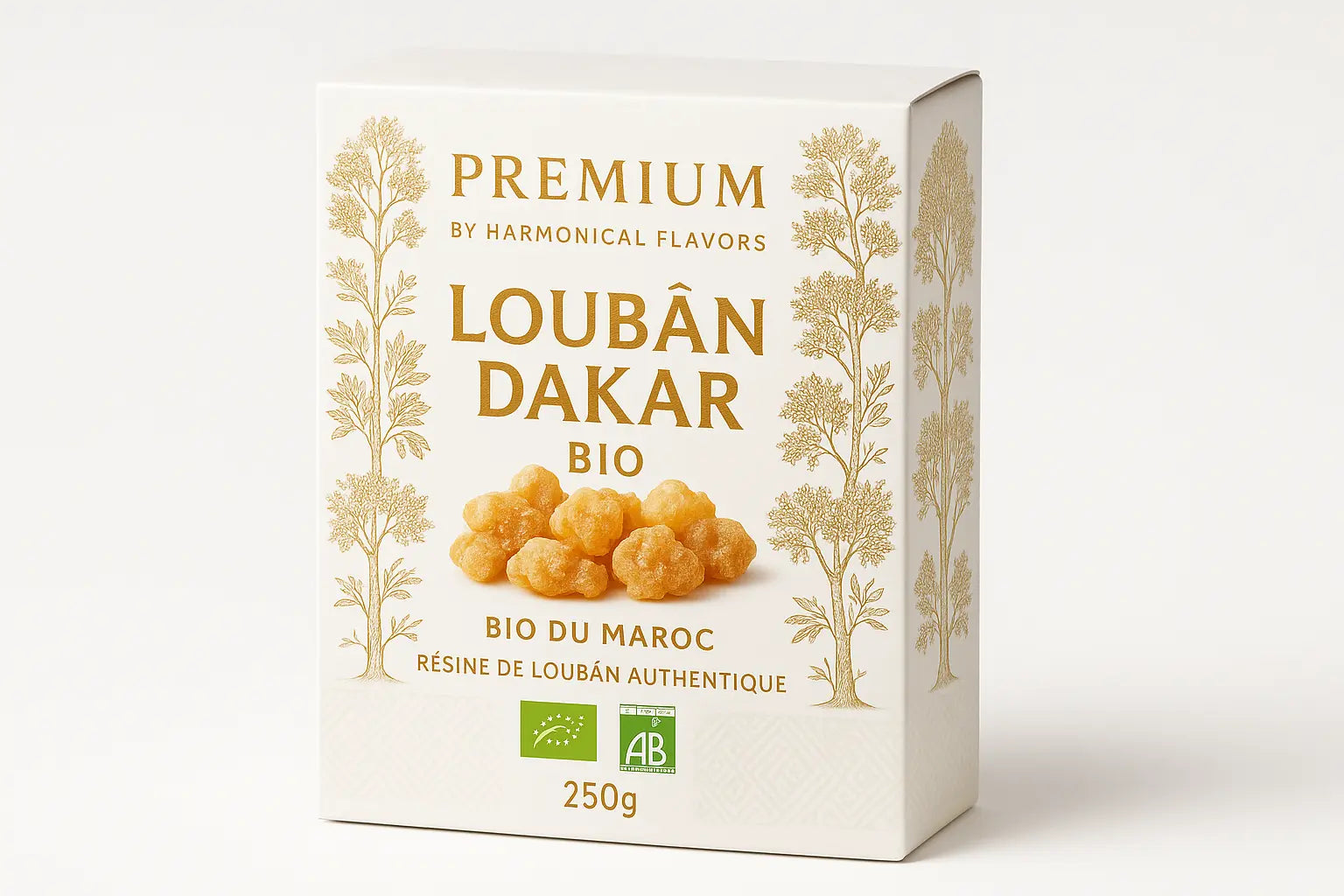 Louban Dakar Bio du Maroc - Résine d'Oliban Premium 250g & 1kg | Anti-inflammatoire & Digestif Naturel Harmonical Flavors