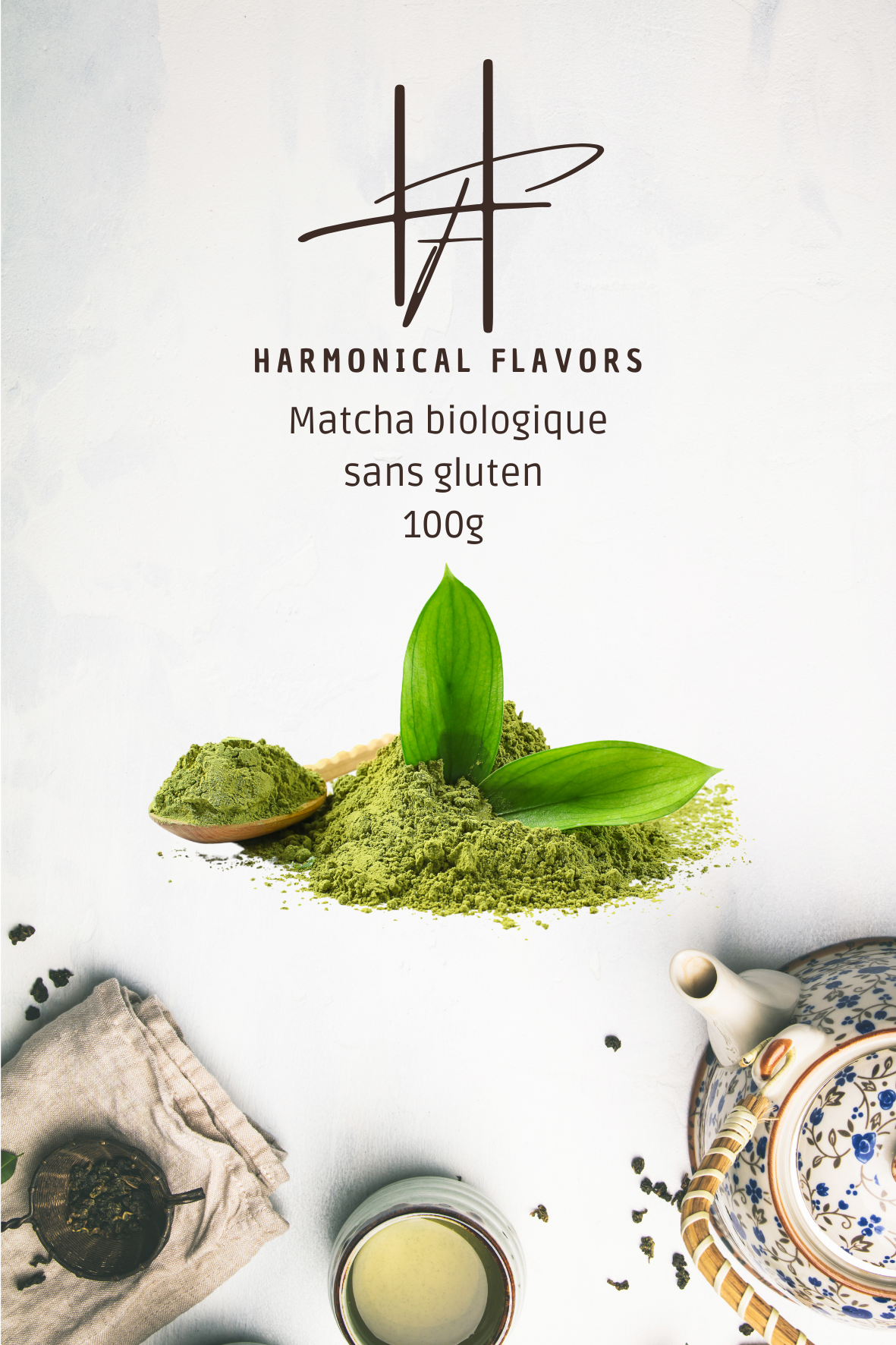 Matcha Bio et sans Gluten-100g