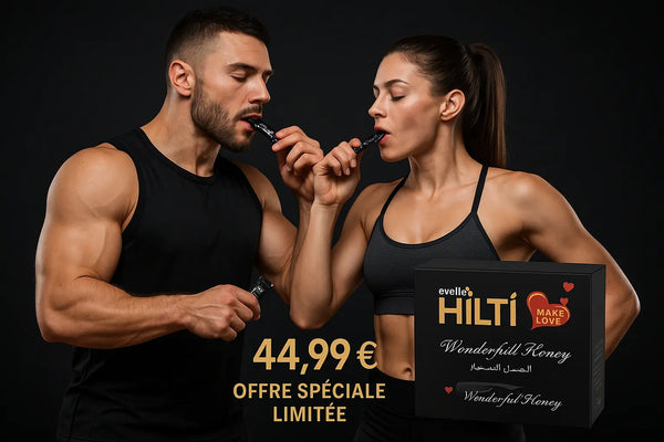 Promotion Evelle Hilti avec sportifs consommant les sticks