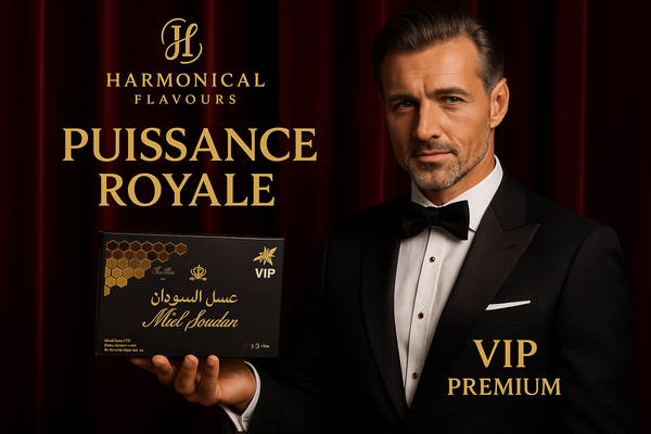 Publicité Miel du Soudan VIP avec homme élégant