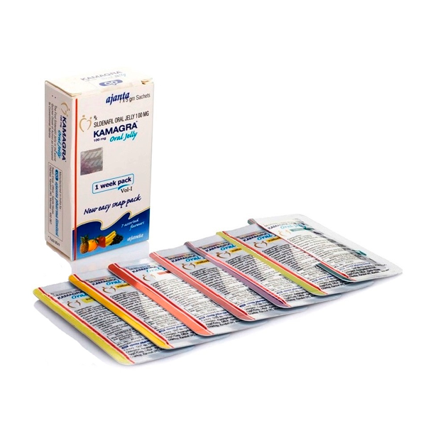 Kamagra Oral Jelly 100mg - Gelée Stimulante Premium | 7 Saveurs Délicieuses