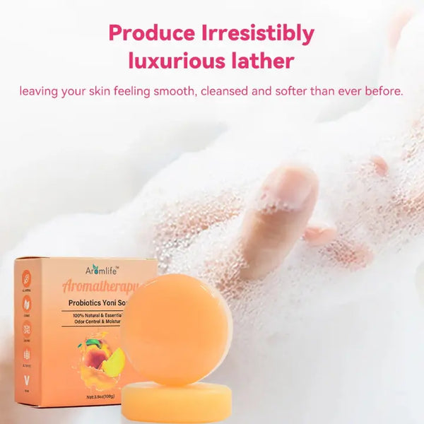 Savon Yoni Probiotique 100g - Nettoyage Doux & Équilibre Intime Naturel Premium Harmonical Flavors